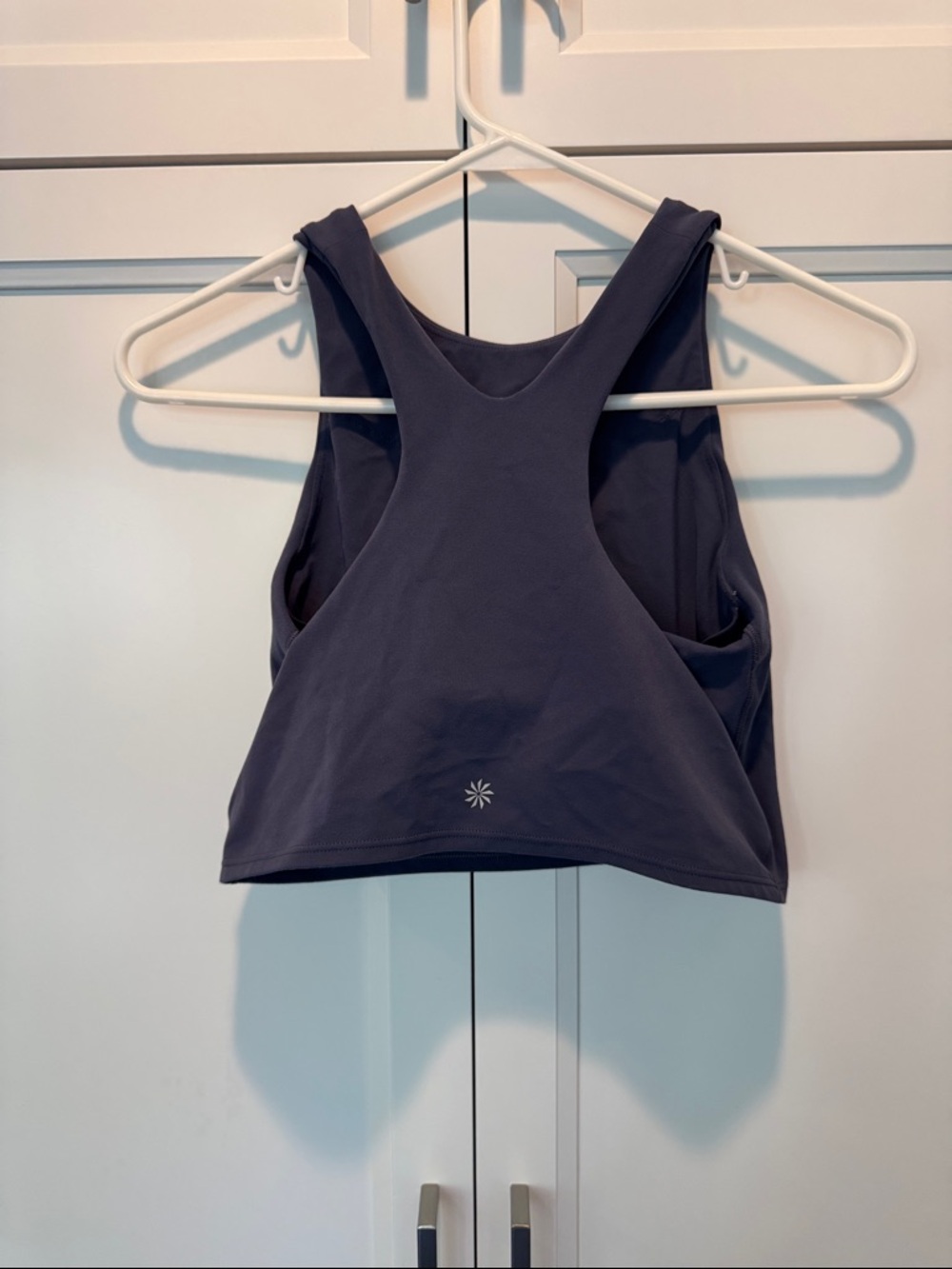 Athleta Navy High-Neck Crop Tank with Racerback - Picture 2 of 3